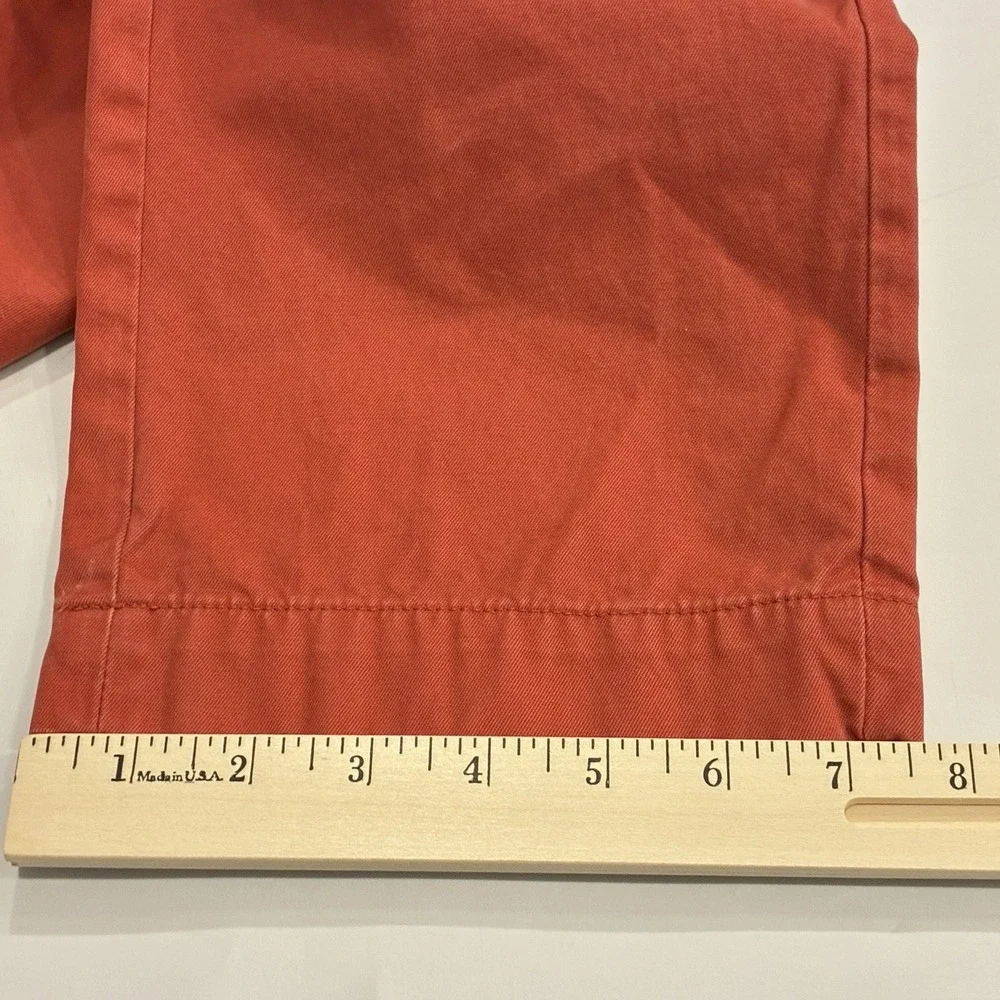 Banana Republic Fulton Skinny Chino Pants Mens 36x30 Nantucket Red 100% Cotton